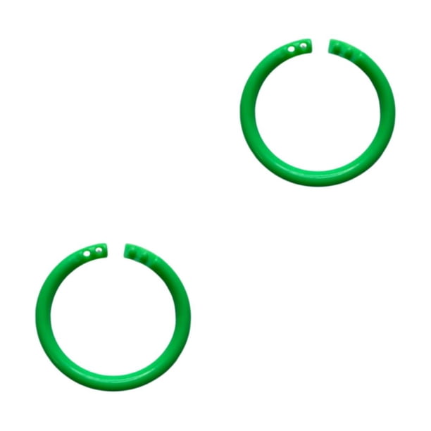 Anillos de Plástico para Encuadernación Kearding 25 Piezas Verde Diámetro 27mm