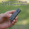 thumbnail image 4 of Metal Outdoor Survival Whistle With Keychain Suitable For Outdoor Camping Hiking Boating Backpack Fishing Kayaking Children Rescue Signal Noisy Survival Whistle, 4 of 6