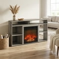 thumbnail image 3 of French Oak Grey TV Stand with Fireplace for Up to 55-Inch Screens, 3 of 6
