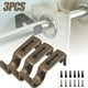 thumbnail image 5 of 3 piezas de soporte de metal para barra de cortina, longitud ajustable, gancho de hierro grueso con base, 5 of 14