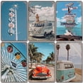 thumbnail image 5 of Letreros de hojalata vintage con diseño de autobús de playa, placa decorativa, pósteres de viajes de verano retro, placa decorativa, decoración de pared para habitación, 5 of 5