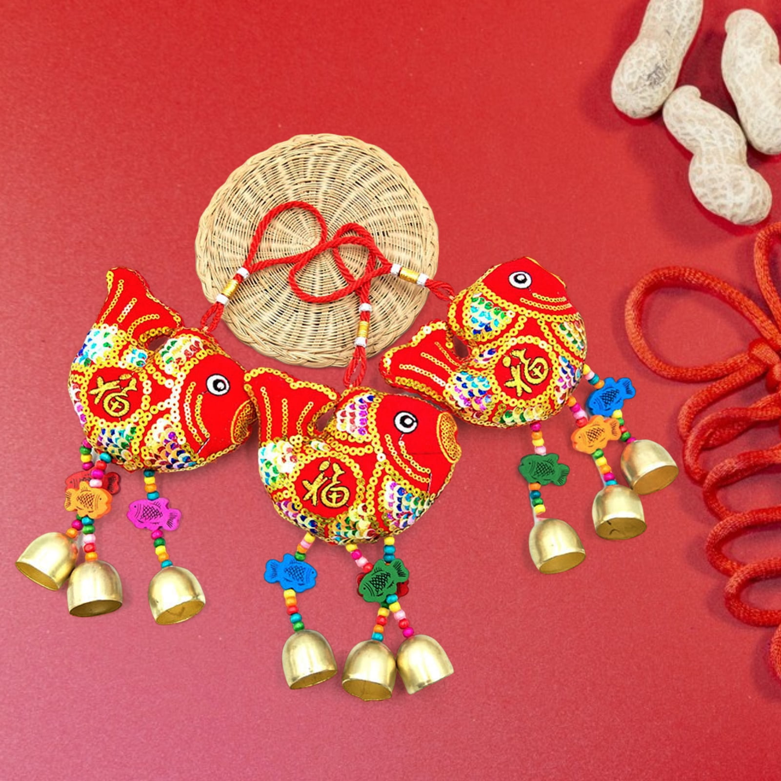 Manunclaims Zodiac Wind Chimes Sachet FU Character Traditional Chinese