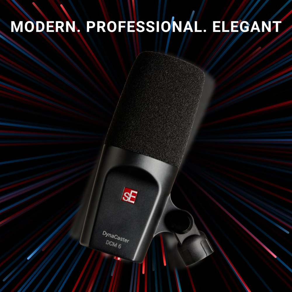 sE Electronics Dynacaster DCM6 Dynamic Broadcast Microphone with DYNAMITE Preamp