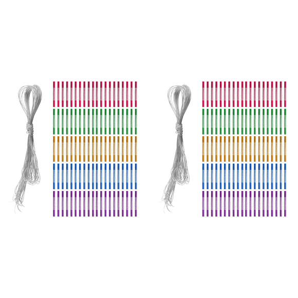 200Pcs DIY Wind Chim Hollow Wind Spinners Tube Wind Chime for DIY Aluminum Metal Tube Vocalize,200 x Wind Spinners Tube 2 set x 20 meters of silver thread (1 meter per silver thread)