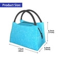 thumbnail image 2 of Yiaed Sky Blue Glitter Print Lunch box lunch bag Portable Insulated Lunch Box for Women Men Cooler Tote Bag with Front Pocket for Work Picnic Travel, 2 of 6
