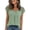 Mint Green #055, variant on Womens Lace Tops Pleated Short Sleeve Shirts Summer Business Casual Dressy Blouses Mint Green M