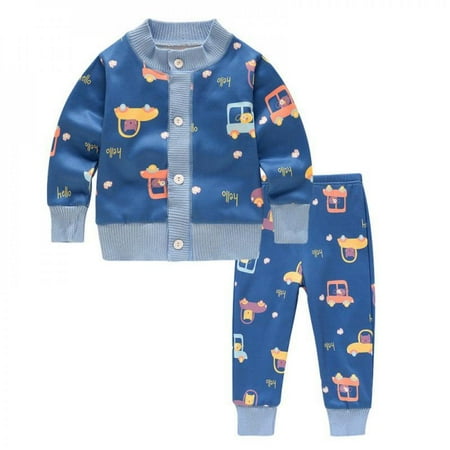 

Fantadool Autumn Winter Baby Clothes Set Warm Knittingborn Boys Girls Clothes 2PCS Cartoon Pattern Unisex Kids Clothing Cardigan Sets