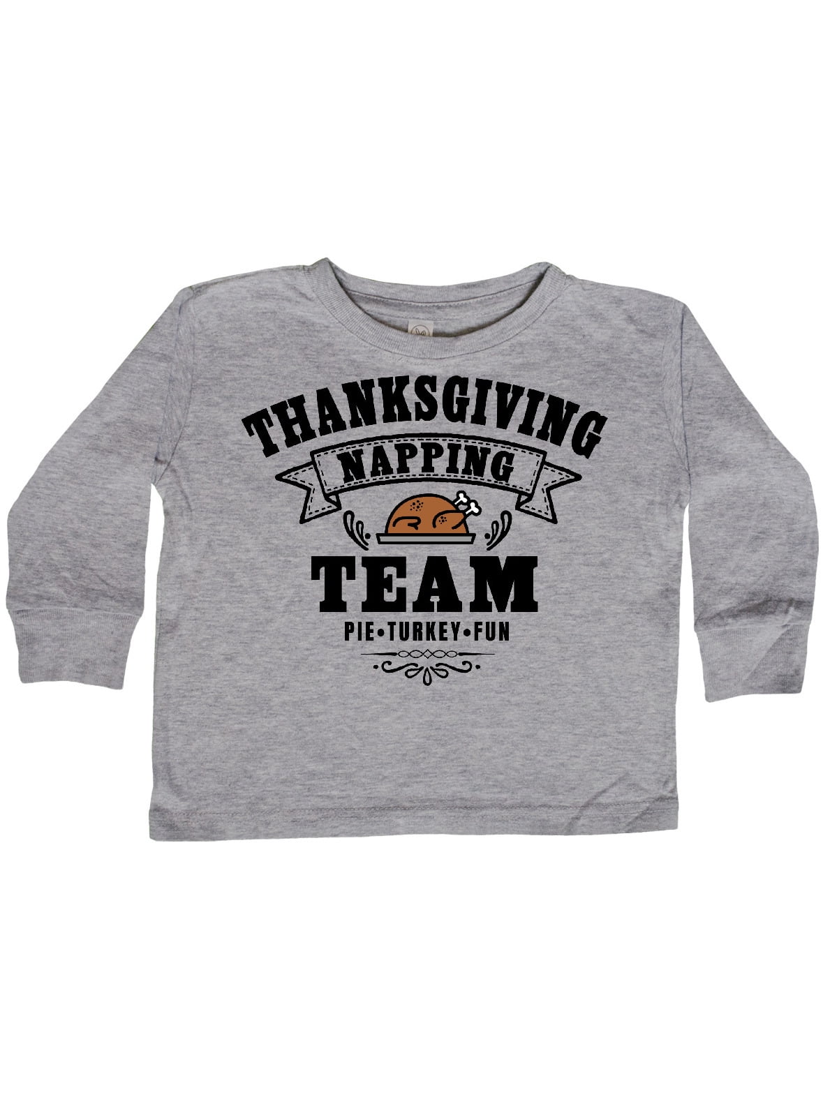 inktastic Thanksgiving Napping Team with Turkey Long Sleeve Creeper