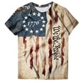thumbnail image 5 of Leey-World 250 Years of Freedom 1776 2026 July 4th 250th Birthday T-Shirt 250th Anniversary Usa Shirt V Neck(Khaki,XL), 5 of 7