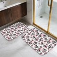thumbnail image 5 of Skull and Flower Gothic Pattern Bath Mat Set Of 2,Non-Slip Rug for Bathroom,Kitchen,Bedroom,Entrance, 30x17 and 23.5x15.7 Inches, 5 of 5