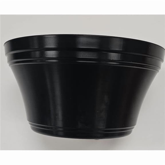 Austin Planter 7" Round Black Plastic Plant Pot with Drainage Holes