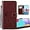 Brown, variant on for Xiaomi Redmi Note 10 Pro Rose Flower Wallet Case with PU Leather Flip with Card Holder ID Credit Cards Slot Cash Pockets with Detachable Wristband Cover for Redmi Note 10 Pro Max RS Brown