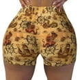 thumbnail image 2 of Picia Vintag Ancient Sailboats Printed Workout Shorts for Women Seamless Scrunch Butt Lifting High Waisted Yoga Gym Booty Running Moisture-wicking Short Pants-Medium, 2 of 9