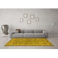 thumbnail image 3 of Ahgly Company Machine Washable Indoor Rectangle Abstract Yellow Modern Area Rugs, 8' x 10', 3 of 4