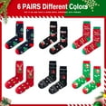 thumbnail image 2 of Fun Christmas Socks for Men - Funny Xmas Gifts for Men and Women Novelty Cozy Unisex Crew Cotton Sock Set, 2 of 5