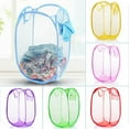 thumbnail image 3 of CATIEBYE Mesh Design Laundry Basket Hamper Blue 1Pack, 3 of 6