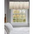 thumbnail image 3 of Valances for Windows Beige Brown Rod Pocket Cafe Window Treatments Valance Curtains for Kitchen Bathroom Laundry Basement Windows 54"x18", 3 of 9