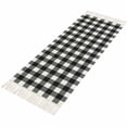 thumbnail image 4 of Farmhouse Checkered Kitchen Runner Rug 2'x4', Black White Buffalo Plaid Washable Rug with Tassels, Non Slip Woven Cotton Bathroom Rugs Hallway Carpet for Foyer Bedroom Entry Back Door Decor, 4 of 9
