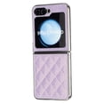thumbnail image 2 of for Samsung Galaxy Z Flip 6 Case Glitter with Plating Bumper Frame, Bling PU Leather + Hard PC Anti-Scratch Shockproof Lightweight Slim Case for Samsung Galaxy Z Flip 6 Phone Case, Purple, 2 of 10
