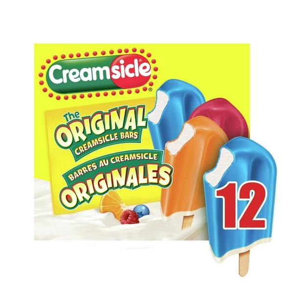 Crème glacée Popsicle Barres au Creamsicle Originales 12 barres x 60 ml