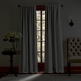 thumbnail image 5 of Martha Stewart, Spellbound Curtain Panel Pair, White, Pole Top/Back Tab, Black out, Indoor, Adult, 2 Piece Set, 50" x 84", 5 of 16