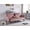 Pink(Linen), variant on MOONMISS 72" Linen Couch Convertible Sleeper Sofa Bed with Cup Holder,2 Seat Reclining Sofas Couches for Living room Guest Bed