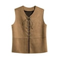 thumbnail image 3 of inhzoy Medieval Steampunk Vest Waistcoat for Boys Kids Retro Renaissance Gothic Pirate Vest Jacket Brown 16, 3 of 5