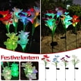 thumbnail image 3 of Wamans New Solar Lily Lights Solar Outdoor Lights Garden Decoration, Upgraded Solar Led Flower Lights With Larger Flower Lights, 7Pcs Outdoor Color Changing Solar Lights Clearance, 3 of 4