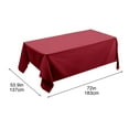 thumbnail image 3 of Disposable Plastic Tablecloth 72x54 Inch Heavy Duty Rectangle Table Cover for Parties,Banquets,Events,Picnics - Wipe Clean,Durable,Waterproof,Fits 6-8 Foot Tables, 3 of 7