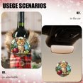 thumbnail image 4 of Funny Christmas Ornament,Stained Glass Of Adorable Kitten Sitting On The Table With Fruits,Xmas Round Ceramic Pendant, 4 of 6