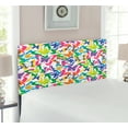 thumbnail image 2 of Butterfly Headboard, Different Sized Butterfly Silhouettes Sense of Change Movement Lifestyle Art, Upholstered Decorative Metal Bed Headboard with Memory Foam, Twin Size, Multicolor, by Ambesonne, 2 of 4