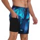 thumbnail image 2 of Balery Futuristic Blue Light Wolf Bañador para hombre, shorts de playa de secado rápido con entrepierna y forro de compresión-Medium, 2 of 6