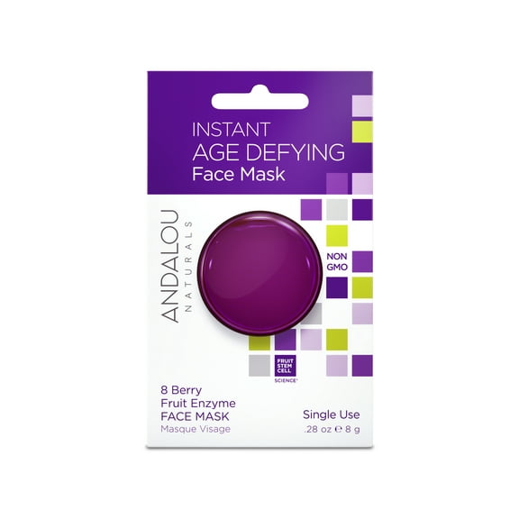 Andalou Naturals Instant Age Defying Face Mask, 8 Berry Fruit Enzyme, 0.28 Oz