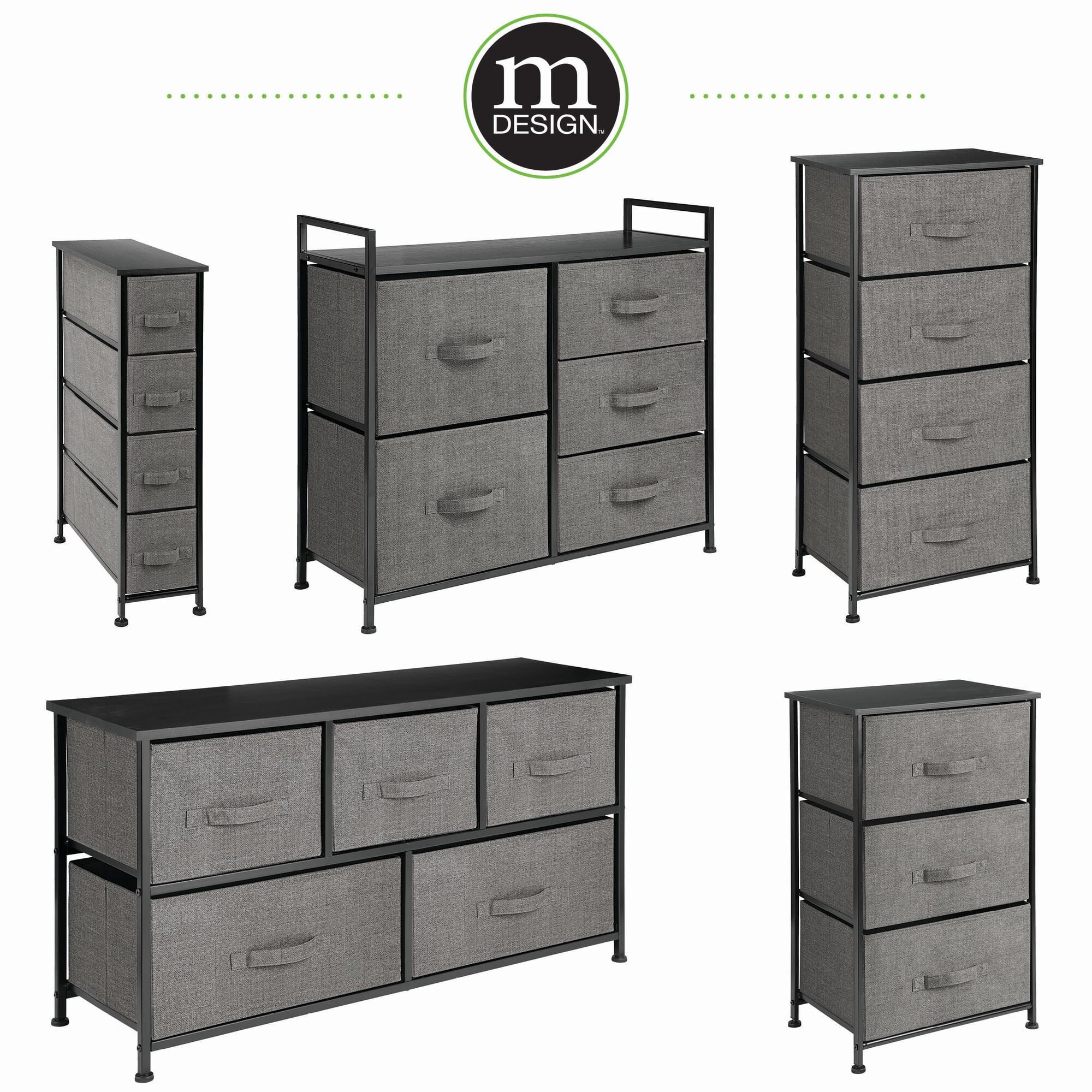 Mdesign Vertical Dresser Storage Tower With 3 Drawers Walmart Com Walmart Com