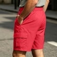 thumbnail image 4 of Guluxicc Men's Golf Cargo Shorts with Multi Pockets Button Front Elastic Waist Drawstring Shorts Summer Casual Outfits, 4 of 8