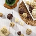 thumbnail image 4 of 36 Pcs Wicker Rattan Balls Decorative Balls for Vase Centerpiece Bowls Orbs Filler for Home Decor,4 Sizes White, Wood Color, Light Tan, Coffee,2.8'',2.4'',2'',1.6'', 4 of 6