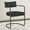 Vintage Black, variant on Contemporary Metal Dining Chair Vintage Grey Faux Leather - Armen Living - Grey-Color:Grey