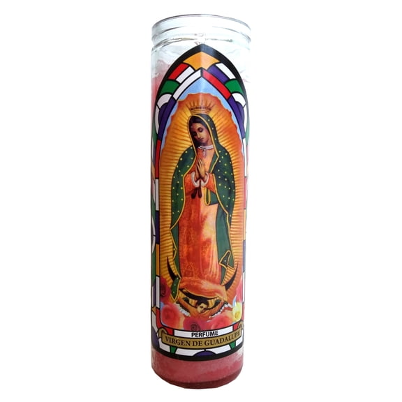 Virgin of Guadalupe (Virgen de Guadalupe) Perfume Devotional Rose-colored Candle
