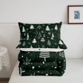 thumbnail image 5 of Manfei Christmas Winter Holiday Full Size Comforter Sets,Farmhouse Santa Claus Bedding Comforter Set,Xmas Reversible,3-Piece,1 Comforter and 2 Pillowcases, 5 of 7
