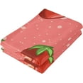 thumbnail image 3 of Coolnut Strawberry Soft Hand Towels, 2 PcsAbsorbent Bath Towel Decorative Fingertip Towels for Bathroom Gym Spa Hotel Beach Swimming Pool,14.4"x 28.3", 3 of 6