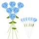 thumbnail image 1 of Paquete de 6 flores de ganchillo, clavel de lana artificial tejido para flores de ganchillo hechas a mano [Azul], 1 of 1