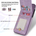 thumbnail image 4 of SaniMore for iPhone 14 6.1" Magnetic Wallet Case, PU Leather Case with Card Slot & Multi-Angle Kickstand Shockproof Protective Case for iPhone 14 Women Men, Purple, 4 of 7
