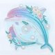 thumbnail image 2 of Cuadros Decorativos Taladro de parte Luminoso en forma especial DIY Dolphin 5D Diamond Painting (DZ540) Likrtyny embutido en tela, 2 of 9
