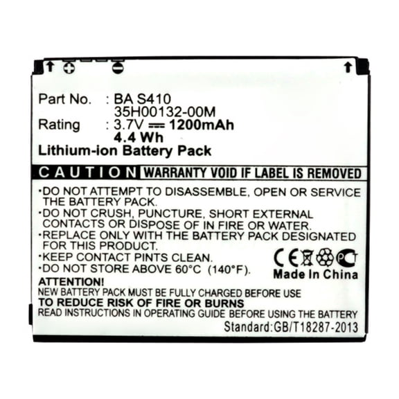Synergy Digital Cell Phone Battery, Compatible with HTC ADR6200 Cell Phone, (Li-ion, 3.7V, 1200mAh) Ultra High Capacity, Replacement for HTC 35H00132-00M Battery
