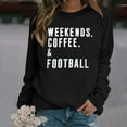 thumbnail image 2 of Bmisegm Women Autumn Winter Rugby Printed Round Neck Long Sleeve Womens Sweatshirts Casual Sports Sweatshirt for Fashion Black XXL, 2 of 5