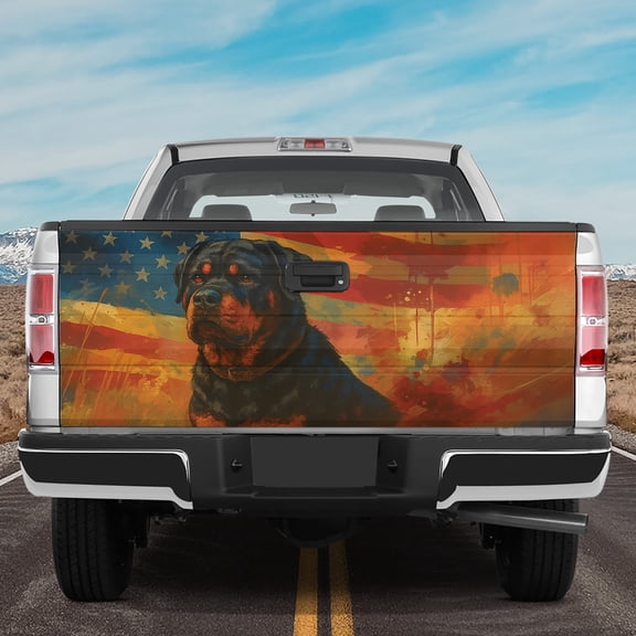 Lotusprinthandmade US Mexico Patriotic Proud Tailgate Wrap 26"x66", Mexican America Truck Tailgate Decal Wrap