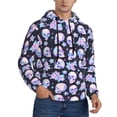thumbnail image 2 of Sikiie crystal flower Skull Men's Hoodie, Essentials Hoodie, Sweatshirt, Pullover Hooded Sweatshirt for Men-X-Large, 2 of 7