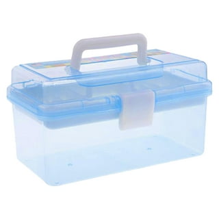 Qtmnekly Craft Storage Box Organizer 3-Tier Fishing Tackle Box Organizer  Sewing Box Nail Art Organizer with Handle Tool Box