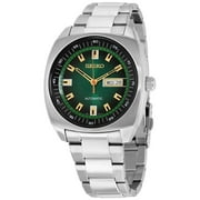 Seiko Men's Recraft Automatic Green Dial Stainless Steel Watch SNKM97