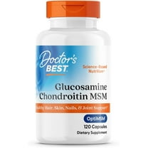 Doctor's Best Glucosamine Chondroitin Msm with OptiMSM Capsules, Supports Healthy Joint Structure, Function & Comfort, Non-GMO, Gluten Free, Soy Free, 120 Count (Pack of 1)